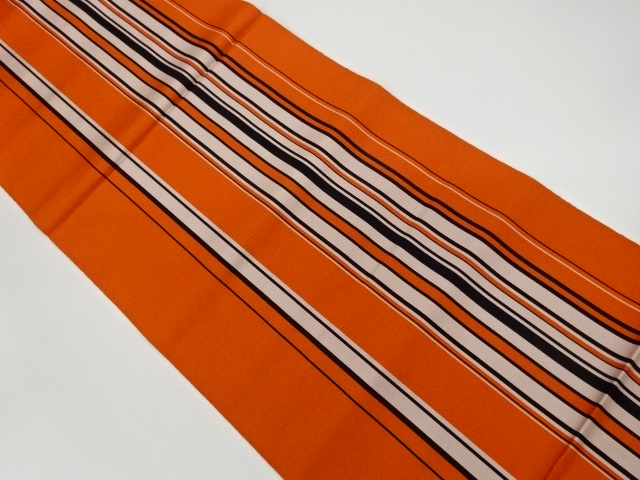 JAPANESE KIMONO / VINTAGE NAGOYA OBI / CHIKUZEN HAKATA/ WOVEN STRIPE